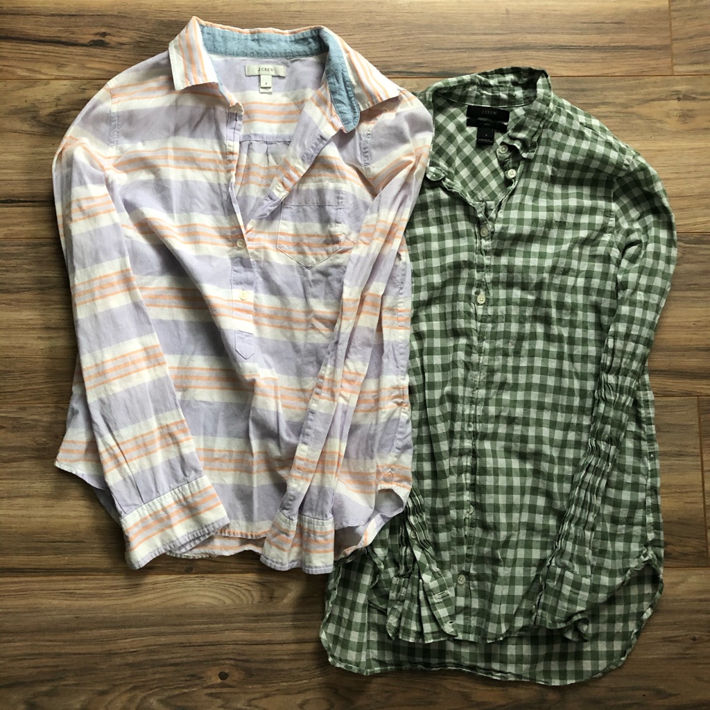 J Crew Button Front Patterned Shirts